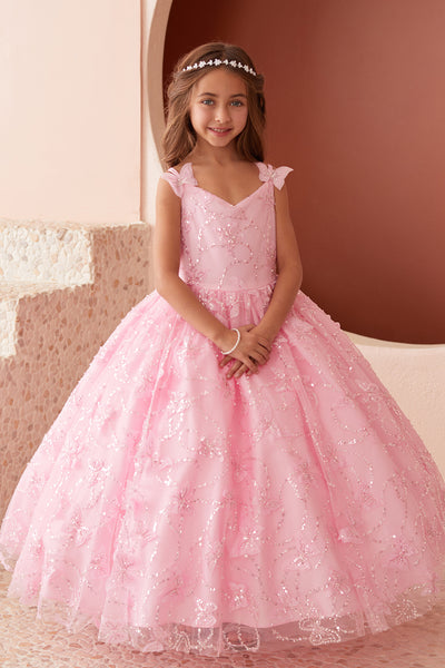 Diamond Collection - Amaya Girls Sequined Pageant Dress