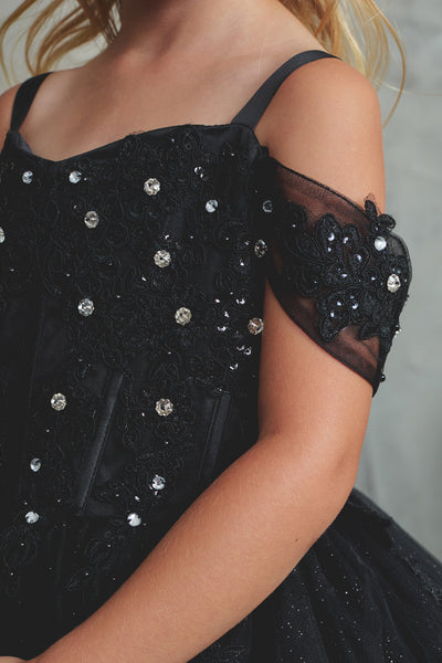 Girls Lace & Glitter Tulle Pageant Dress | Special Occasion