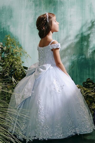 Girls Lace & Glitter Tulle Party Dress | Eliza Grace