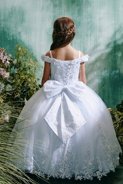 Girls Lace & Glitter Tulle Party Dress | Eliza Grace