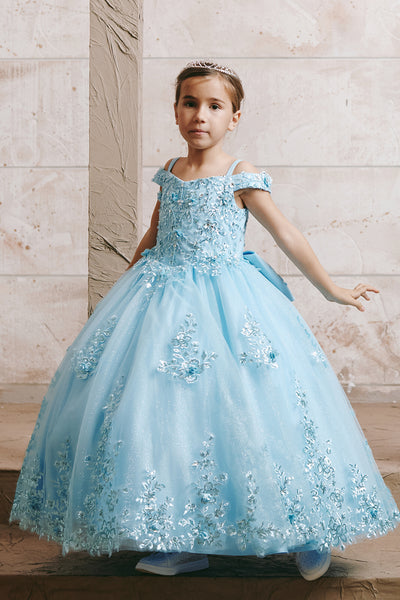 Girls Lace & Glitter Tulle Party Dress | Eliza Grace