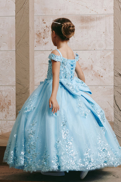 Girls Lace & Glitter Tulle Party Dress | Eliza Grace