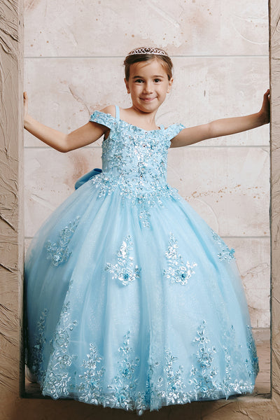 Girls Lace & Glitter Tulle Party Dress | Eliza Grace