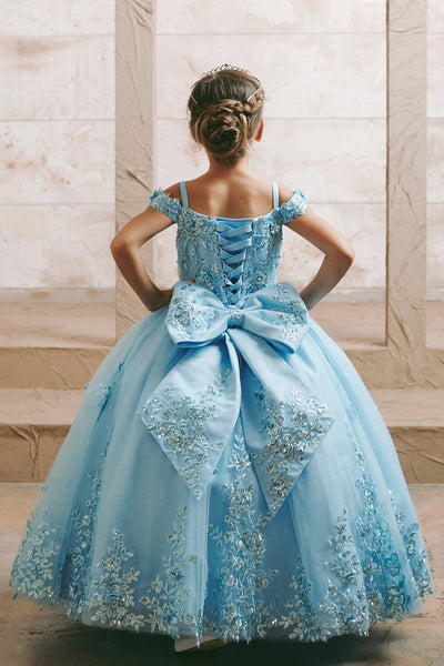 Girls Lace & Glitter Tulle Party Dress | Eliza Grace