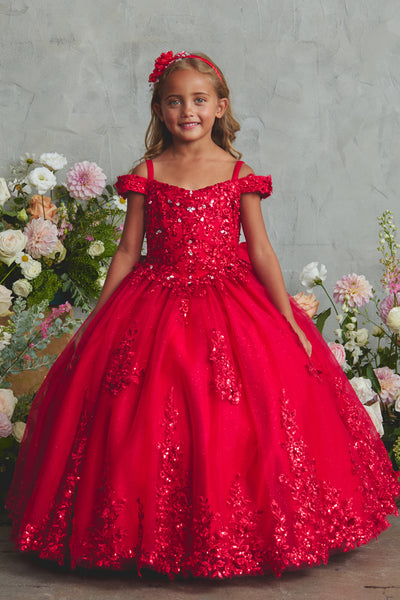 Girls Lace & Glitter Tulle Party Dress | Eliza Grace