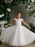 Emmeline Couture Communion Dress for Girls – Elegant Lace & Tulle