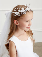 Communion Veil Crystal Pearl Floral Crown
