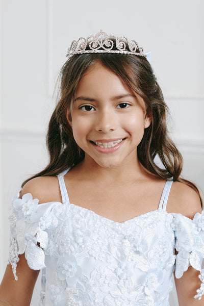 3D Flower Communion Dress with Cape for Girls
