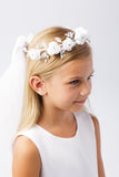Simply Charming Girls First Communion Veil With Floral Wreath