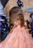 Zarina Peach Girls Pageant Dress – Fashion Couture Gown