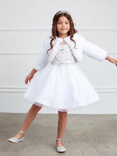 Girls White Faux Fur Jacket For First Communion Special Occasion Dress