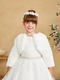 Melanie Faux Fur Communion Jacket