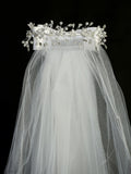 "Lyla Communion Dress - Long Tail Gown with Maria Embroidery
