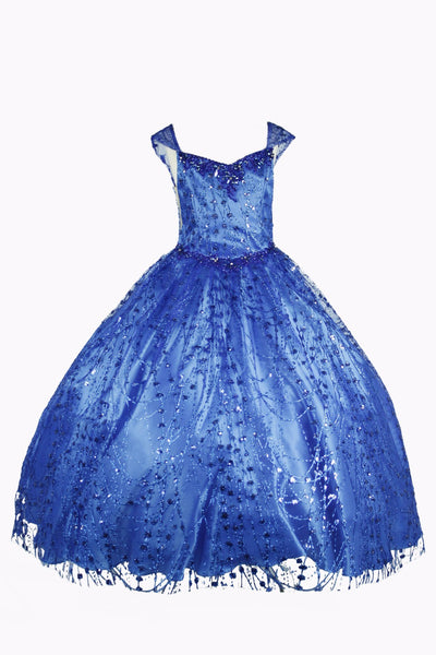 Kira Sparkling Sequin Ball Gown - Blush & Silver Elegance