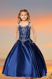 Amara Scarlet Satin Pageant Gown – Girls Special Occasion