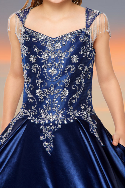 Amara Scarlet Satin Pageant Gown – Girls Special Occasion