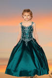 Amara Scarlet Satin Pageant Gown – Girls Special Occasion