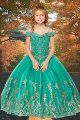 Jade Green Princess Ball Gown | Girls Pageant & Special Occasion