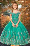 Jade Green Princess Ball Gown | Girls Pageant & Special Occasion