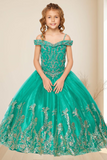 Jade Green Princess Ball Gown | Girls Pageant & Special Occasion