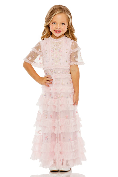 MAC DUGGAL Girls Luxury Couture Easter Birthday Party Wedding Tulle Dress