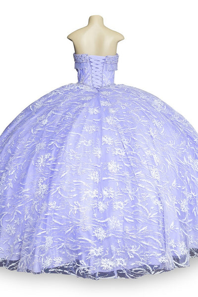 Celeste Glitter Lace Quinceañera Gown | Blush Collection
