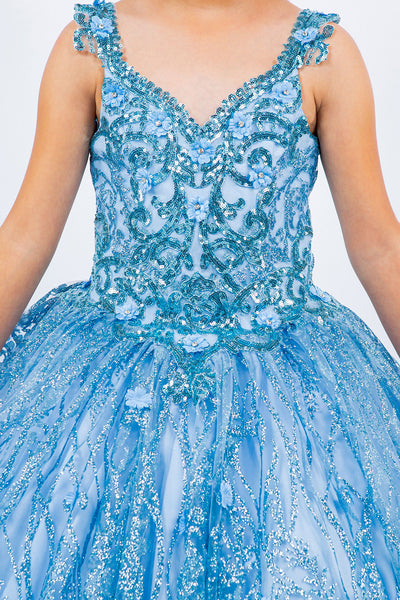 Stunning Aidan Flower Girl Dress with Lace Appliques and Tulle Skirt