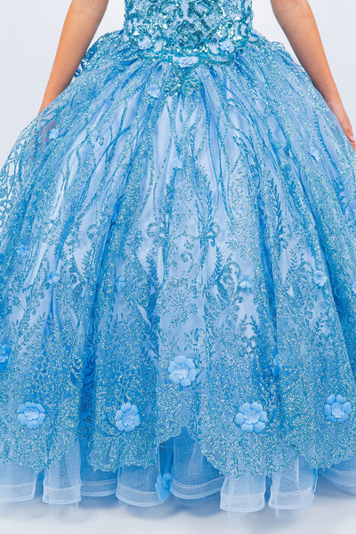 Stunning Aidan Flower Girl Dress with Lace Appliques and Tulle Skirt