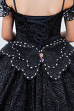 Nyra Glitter Off The Shoulder Pageant Gown for Girls - Shine at Every Event