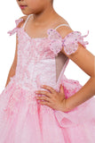 Nyra Glitter Off The Shoulder Pageant Gown for Girls - Shine at Every Event