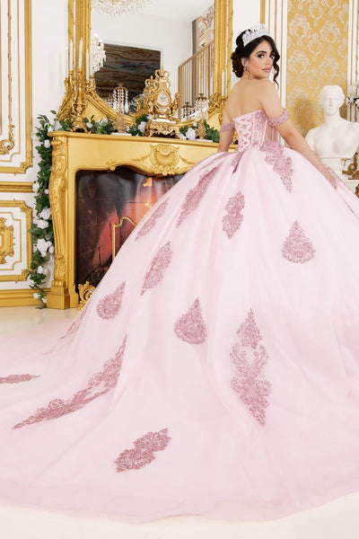 Royal Scroll Beaded Quinceañera Ball Gown | Blush Collection