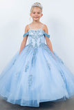 Elegant Blue Princess Pageant Dress – Girls’ Ball Gown
