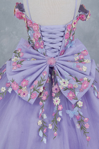 Leah Lilac Girls’ Pageant Dress – Floral Elegance for Special Events