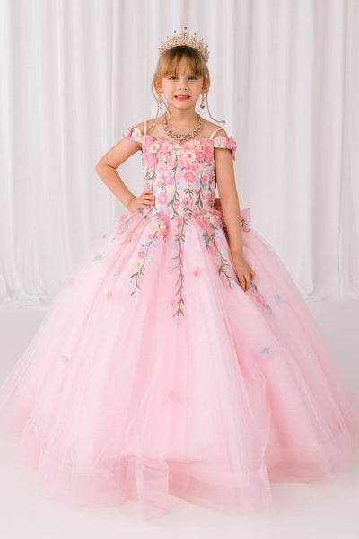 Leah Lilac Girls’ Pageant Dress – Floral Elegance for Special Events