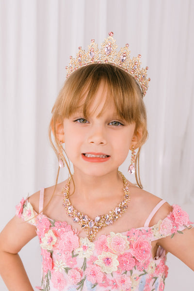 Leah Lilac Girls’ Pageant Dress – Floral Elegance for Special Events