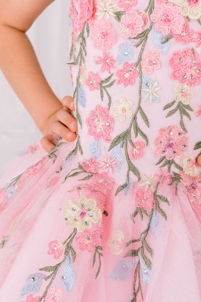 Leah Lilac Girls’ Pageant Dress – Floral Elegance for Special Events