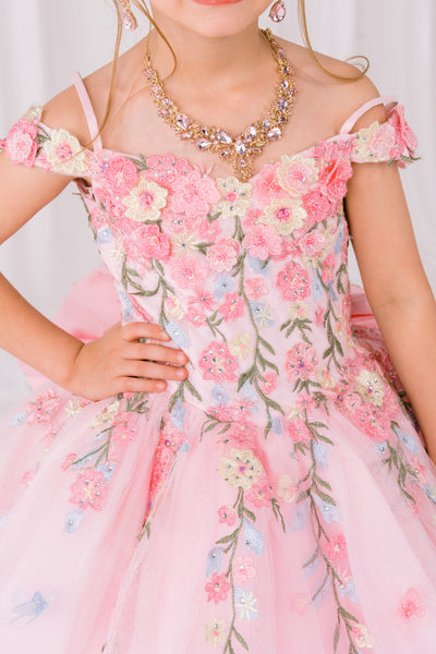 Leah Lilac Girls’ Pageant Dress – Floral Elegance for Special Events