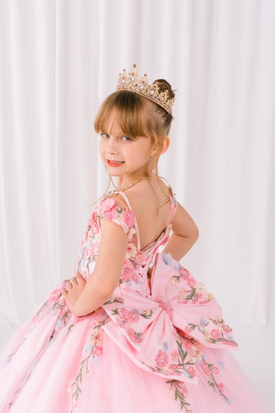 Leah Lilac Girls’ Pageant Dress – Floral Elegance for Special Events