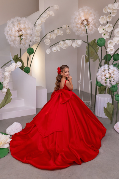 Red Girls Pageant Ball Gown | Fashion Couture Dress