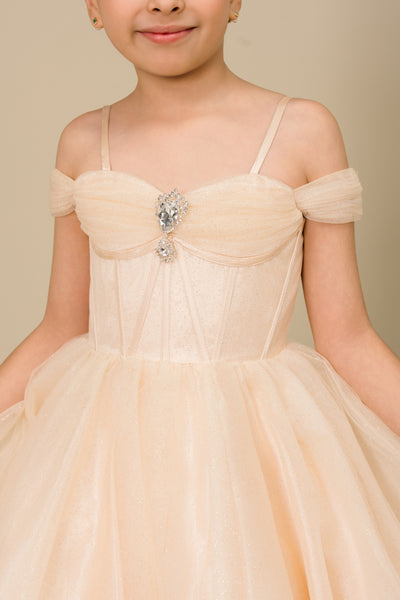Skylar Shimmer Pageant Dress for Girls