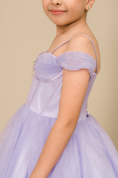 Skylar Shimmer Pageant Dress for Girls