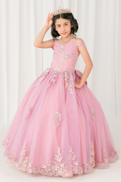 Elara Belle Girls Pageant Dress | Flower Girl Ball Gown