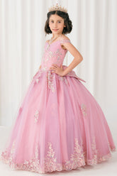 Elara Belle Girls Pageant Dress | Flower Girl Ball Gown