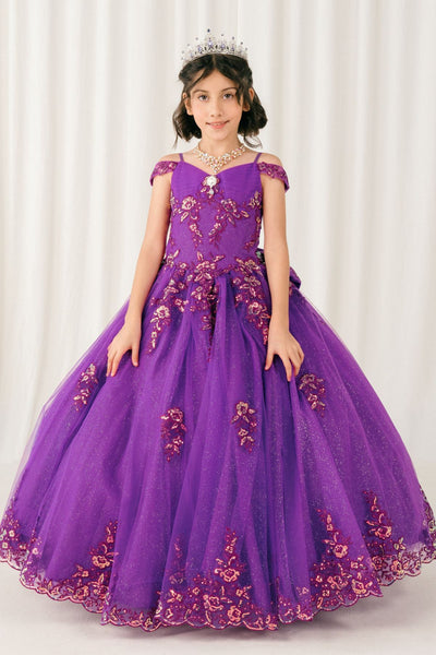 Elara Belle Girls Pageant Dress | Flower Girl Ball Gown
