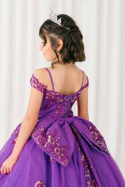 Elara Belle Girls Pageant Dress | Flower Girl Ball Gown