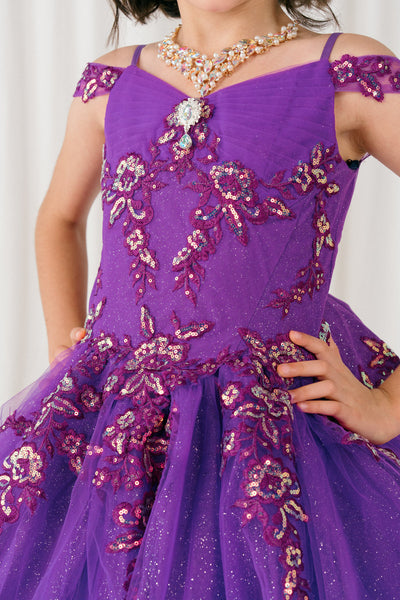 Elara Belle Girls Pageant Dress | Flower Girl Ball Gown