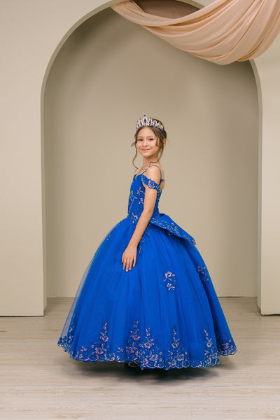Elara Belle Girls Pageant Dress | Flower Girl Ball Gown