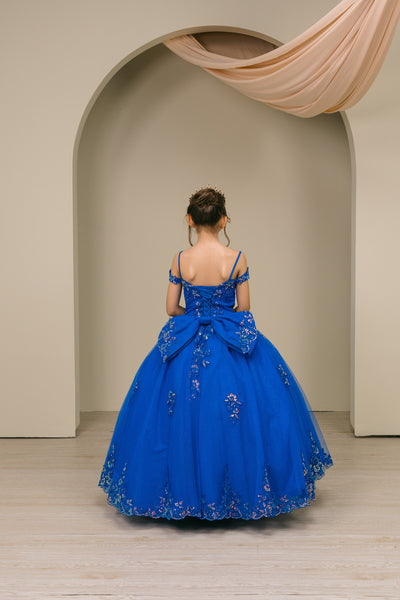 Elara Belle Girls Pageant Dress | Flower Girl Ball Gown