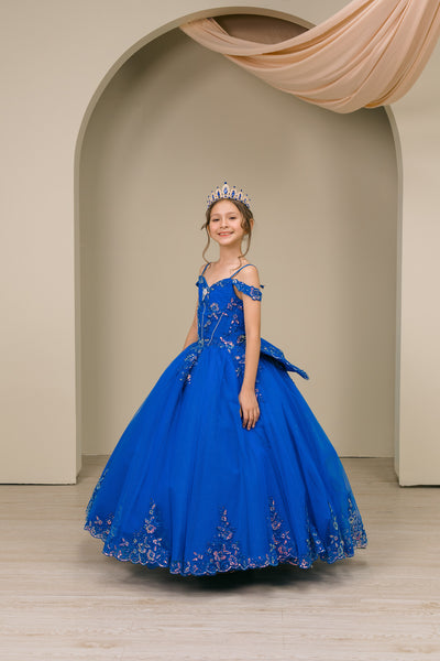 Elara Belle Girls Pageant Dress | Flower Girl Ball Gown