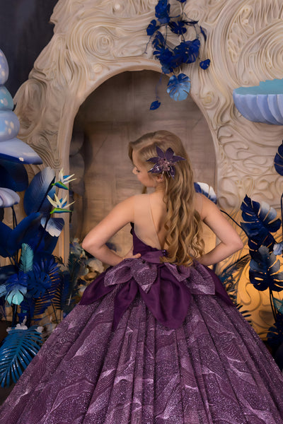 Moonlight Majesty Gown – Purple Couture Pageant Father Daughter Dance Gown